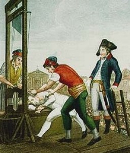 Robespierre alla ghigliottina.