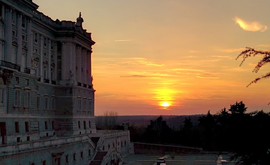 Palacio Real al tramonto