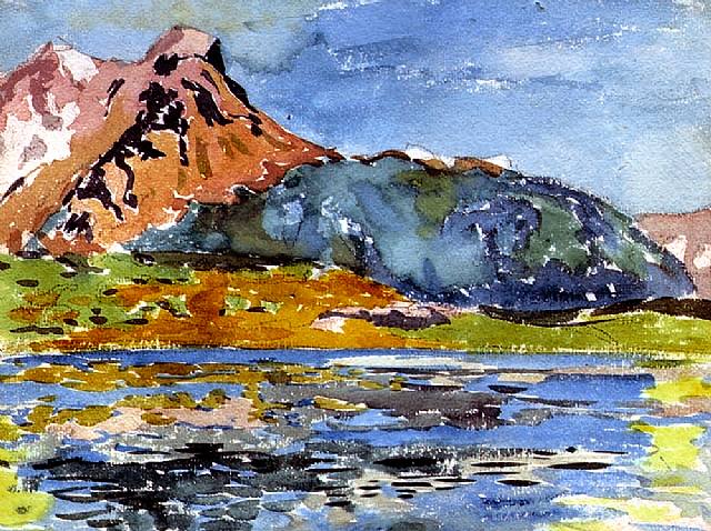 Alberto  Giacometti – Montagne et lac du Val de  Bregaglia – 1920