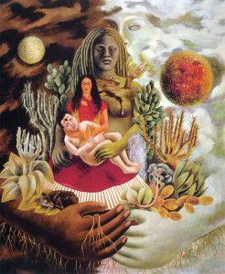 L’amoroso abbraccio dell’universo, la terra (Messico), io, Diego e il signor Xólot (1949)-Frida Kahlo