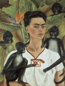 Autoritratto con scimmie (1943)-Frida Kahlo