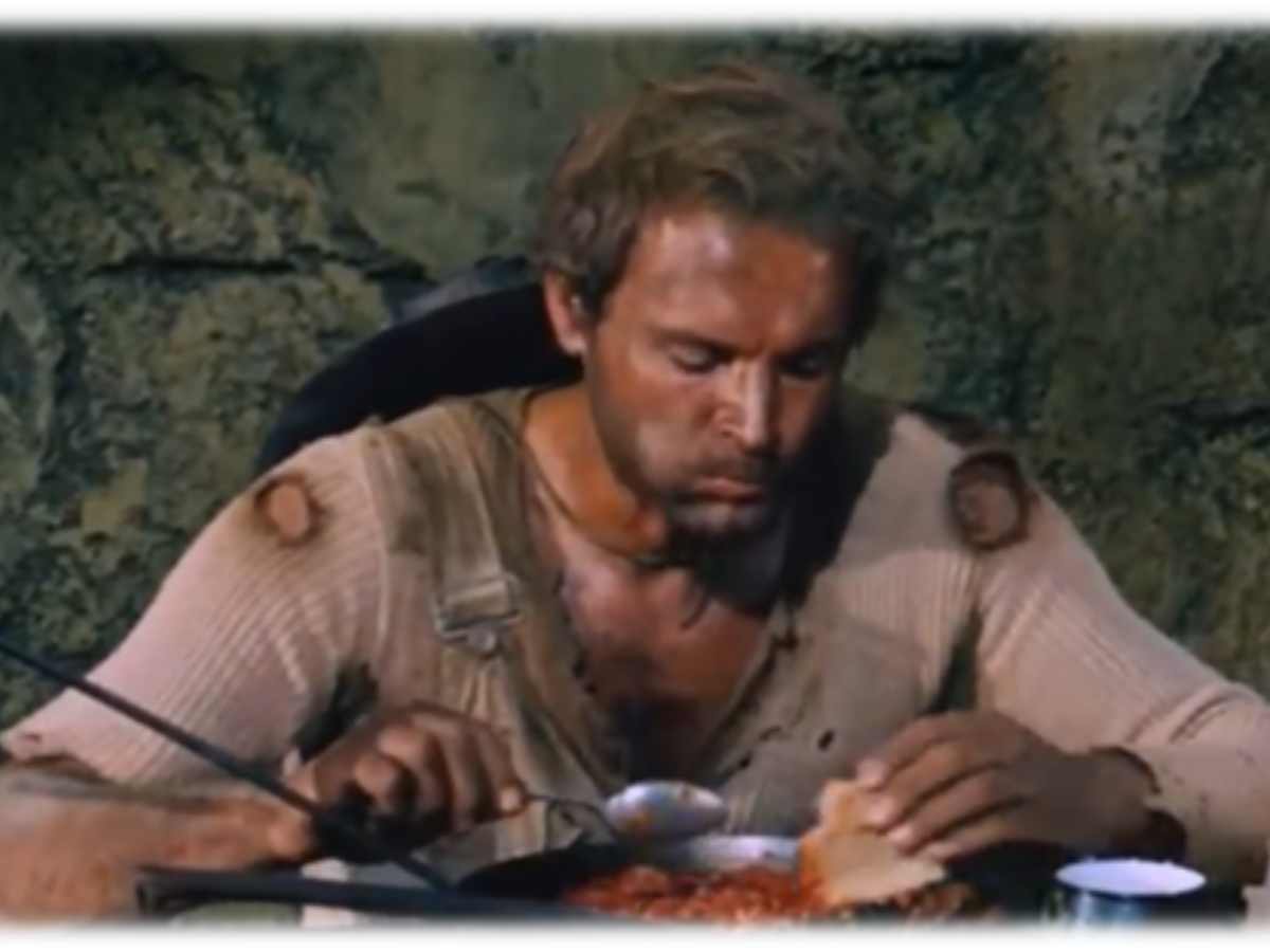 Terence Hill mangia fagioli