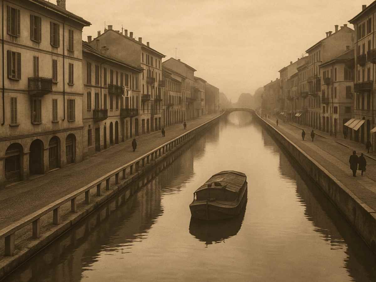 Navigli di Milano, immagine creata con AI