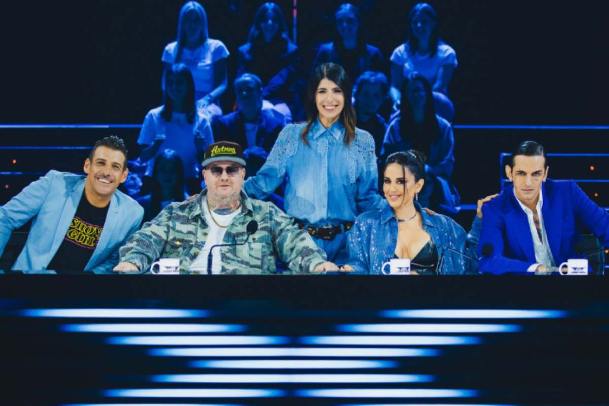 achille lauro con gli altri giudici di x factor