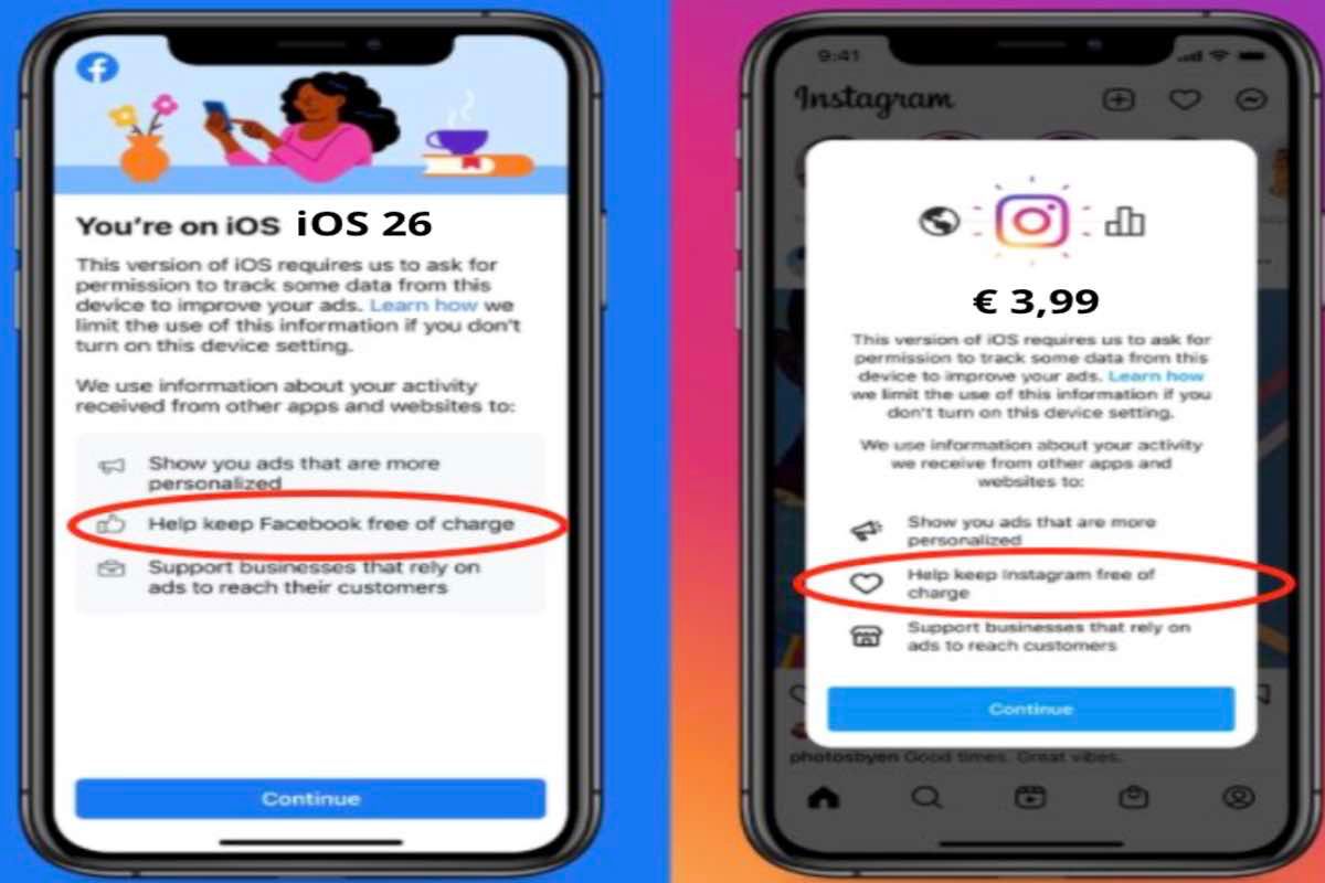 Facebook e Instagram a pagamento?