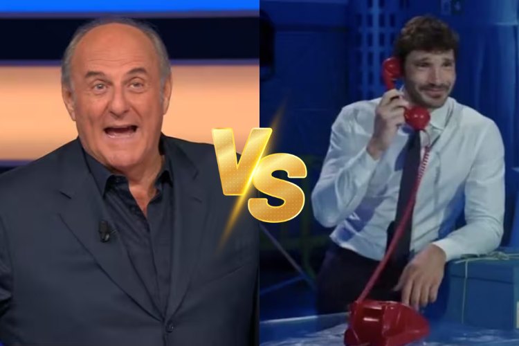 Gerry Scotti vince la sfida contro De Martino