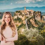 civita di Bagnoregio e donna felice