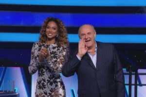 gerry scotti e samira lui a la ruota della fortuna