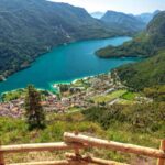 lago di molveno visto dall'alto