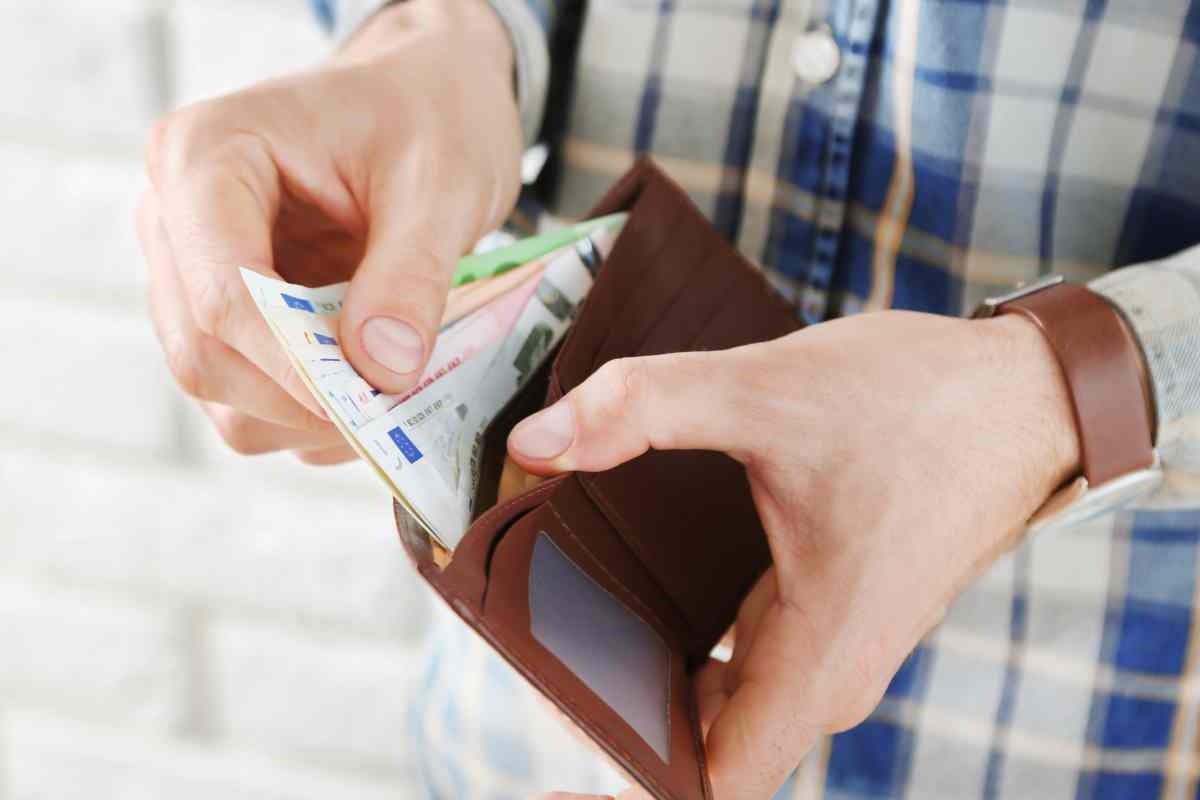 Portafoglio con euro