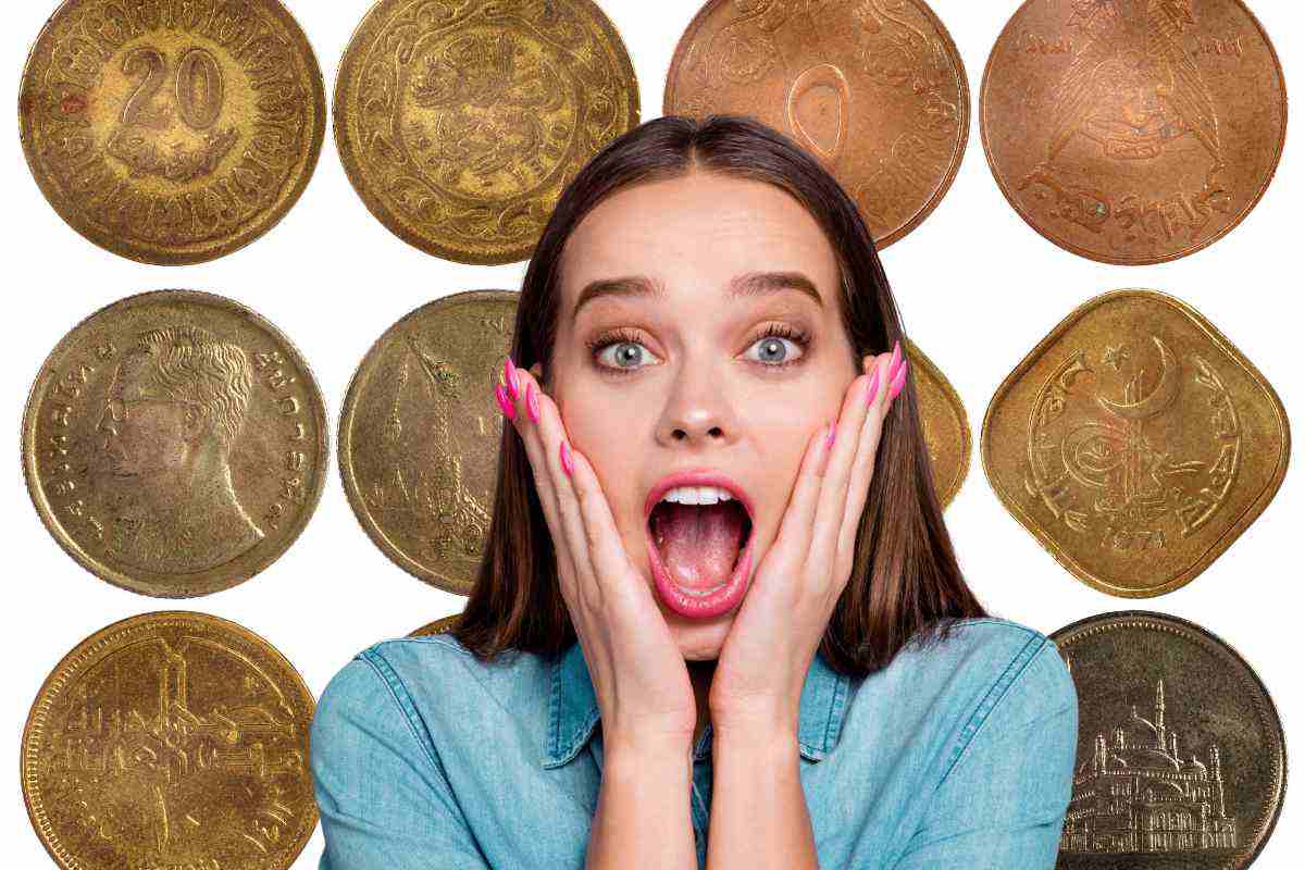 Donna stupita e monete