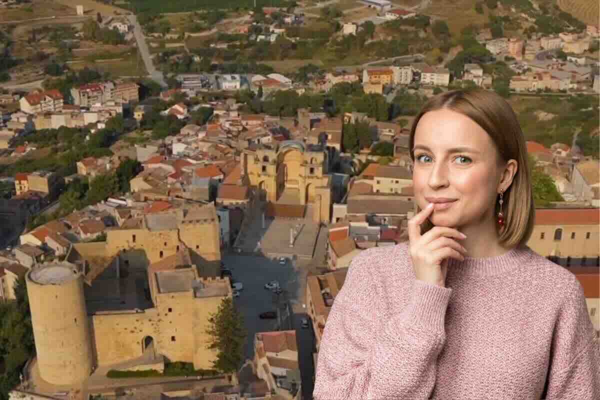 Donna pensierosa, borgo