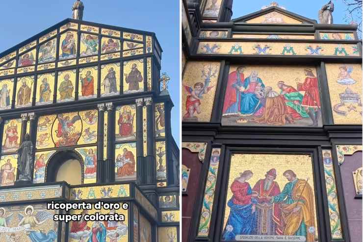 collage chiesa più colorata d'italia