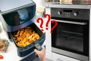 forno elettrico e la friggitrice ad aria e dei punti interrogativi