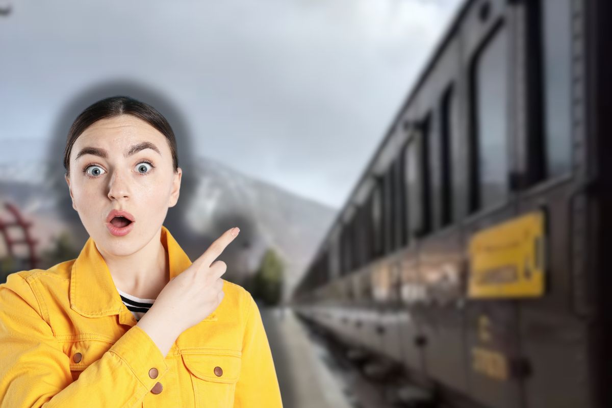 treno storico e donna sorpresa 