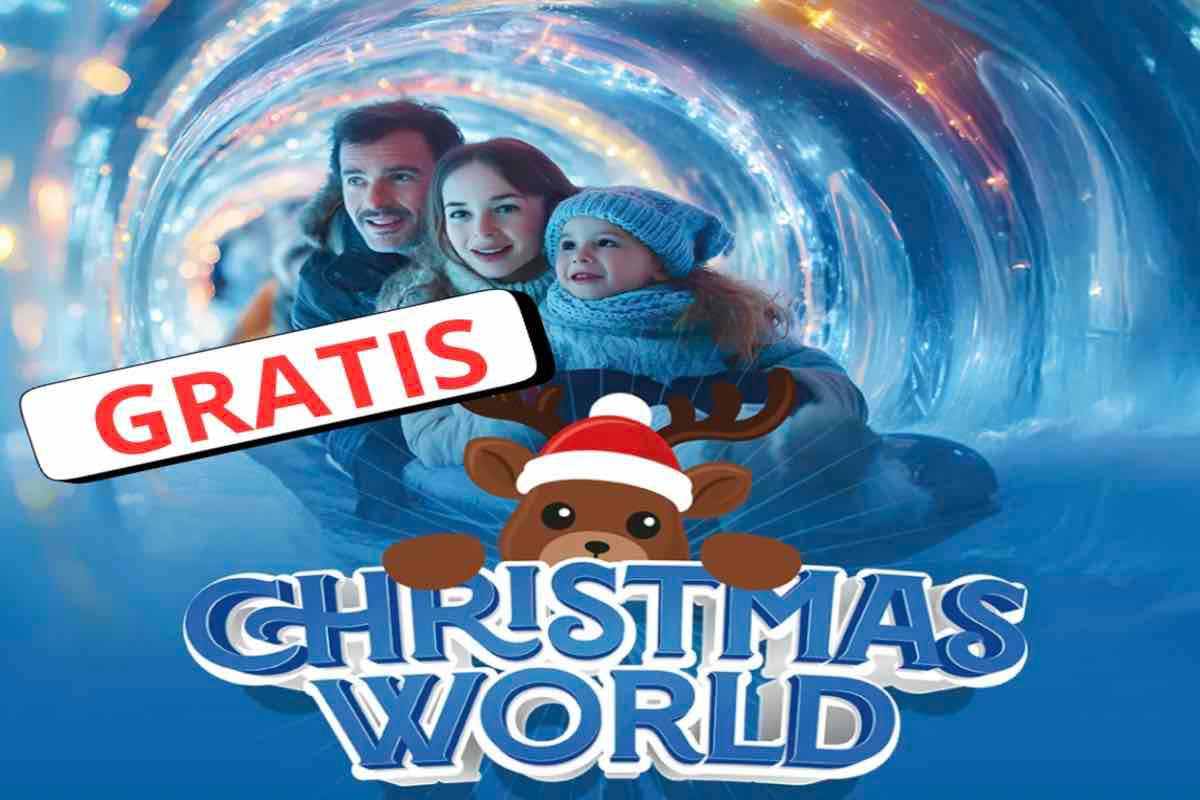 Famiglia in un vortice di neve