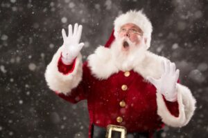 babbo natale con aria stupita