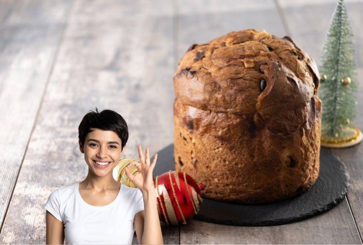 un panettone ed una ragazza che ok