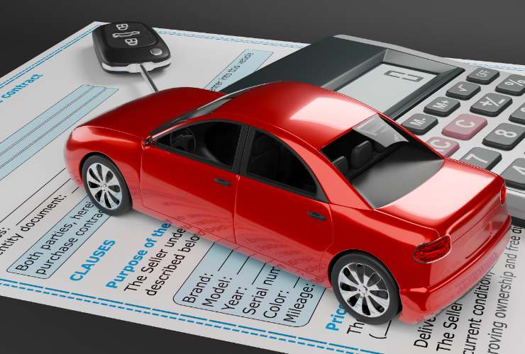 auto in miniatura e documenti