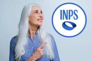 donna sorridente e logo inps