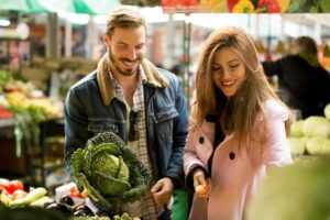coppia al mercato