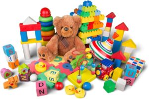 insieme di giocattoli