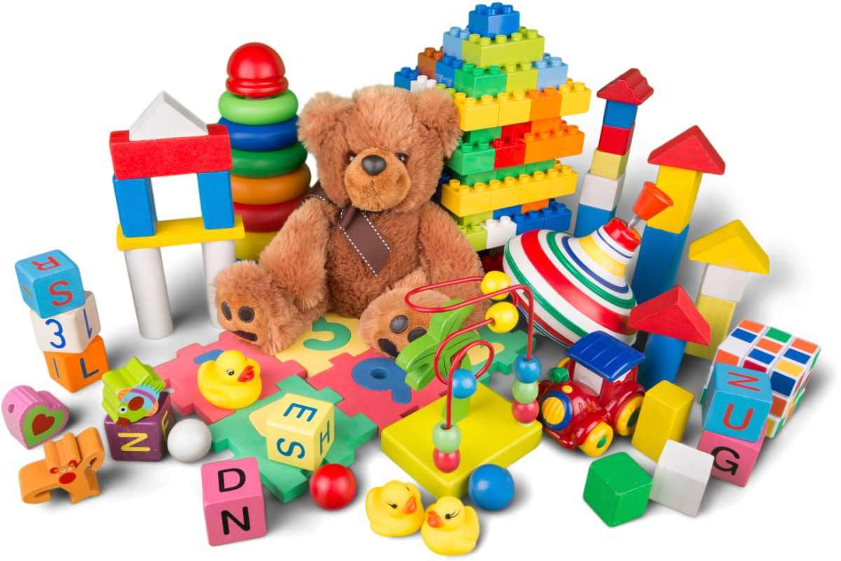 insieme di giocattoli