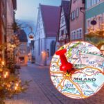 villaggio natalizio e cartina di milano