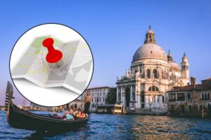 collage venezia e mappa